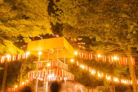 Altar and trees at night Stock Photos