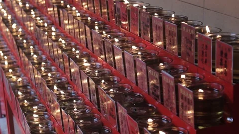 Altar In A Buddhist Monastery Stock Footage 120617751