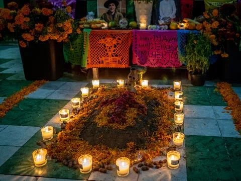 Altar with candles Stock Photos