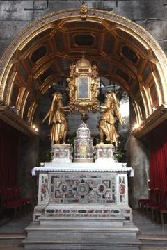 Altar in the Cathedral of St. Domnius in Split, Croatia Stock Photos