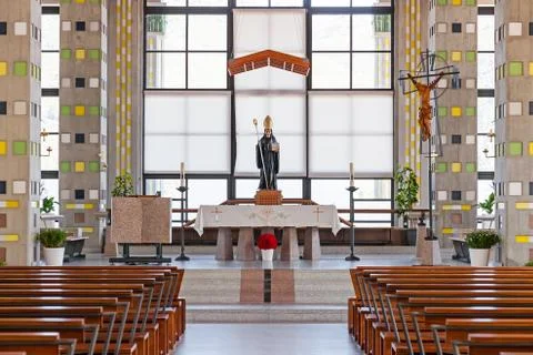 Altar of the Crypt of the Sao Bento da Porta Aberta Sanctuary. Stock Photos