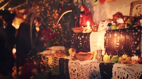 Altar for the day of the dead, Mexico Stock Footage 42966262