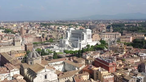 The altar of the Fatherland in Rome. Stock Footage 149072803