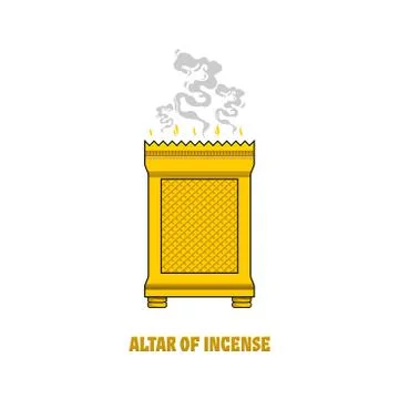 The altar of incense, installed in the tabernacle and temple of Solomon. Illustrazione stock