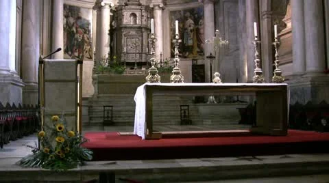 Altar inside Jeronimos Monastery Stock-Footage 20482996
