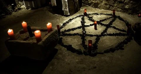 Altar rituals satanic Stock Photos