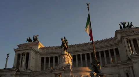 Altare della Patria in Rome, Italy Stock Footage