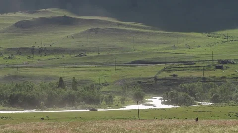 Altay Mountain Landscape Stock Footage 82109548