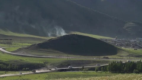 Altay Mountain Landscape Stock Footage 82109555