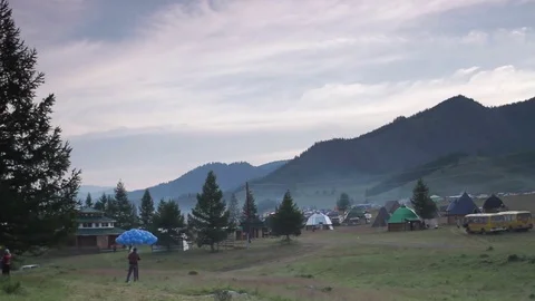 Altay Mountain Landscape Stock Footage 82211436