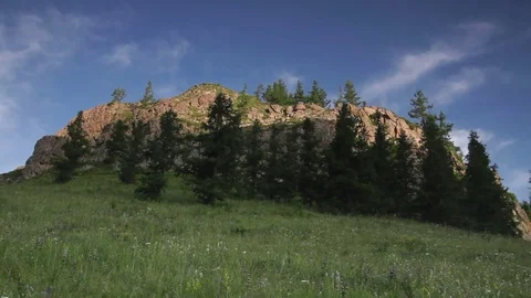 Altay Mountain Landscape Stock Footage 82212807