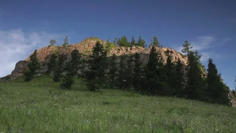 Altay Mountain Landscape Stock Footage 82214261