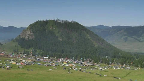 Altay Mountain Landscape Stock Footage 82214641