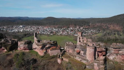 Altdahn Castle Stock Footage 128928500
