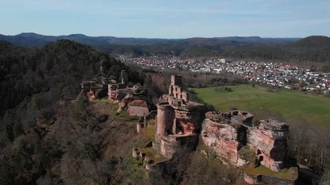 Altdahn Castle Stock Footage 128929061
