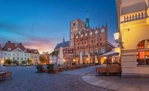 Alter Markt square in Stralsund, Germany Stock Photos