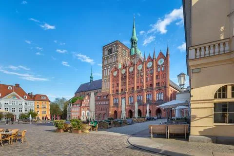 Alter Markt square in Stralsund, Germany Stock Photos