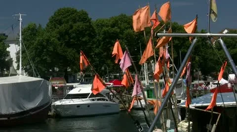 Alter Strom in Warnemünde (Rostock) - Baltic Sea, Northern Germany Stock Footage
