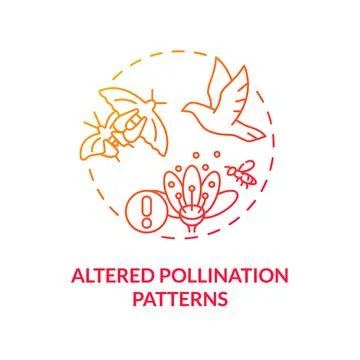Altered pollination pattern icon heatflation concept Illustrazione stock