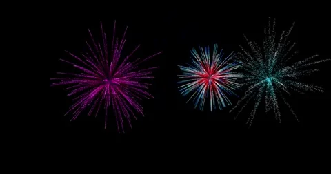 Alternate explosions of fireworks Stock Footage 327067310