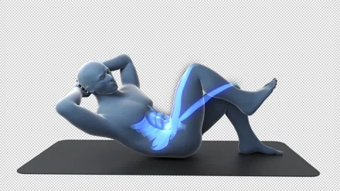 Alternate Floor Crunch Workout Video stock 167502445
