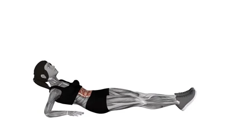 Alternate Leg Raise from Reverse Plank Position female fitness exercise workout  Vidéo 243980712