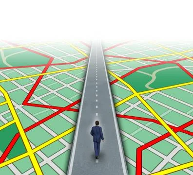 Alternate route Stock Illustration