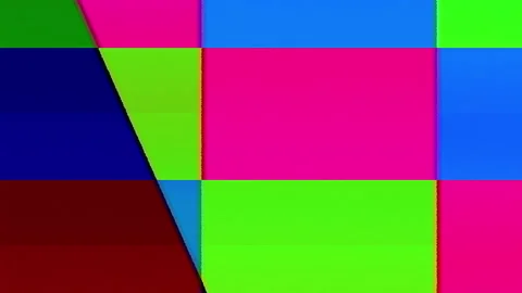 Alternate TV Test Screen Animation with Noise Stock Footage 154868407
