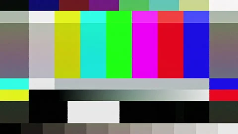 Alternate TV Test Screen with Noise 스톡 동영상 154885253