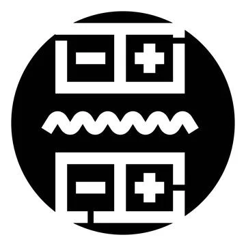 Alternating current ac battery power icon energy Ilustración de archivo