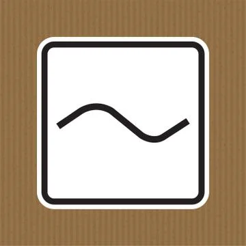 Alternating Current AC Symbol Sign Isolate On White Background,Vector Illustr Stock Illustration