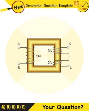 Alternating current and transformer Stock Illustration