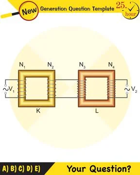 Alternating current and transformer Stock Illustration