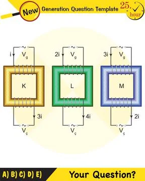 Alternating current and transformer Stock Illustration
