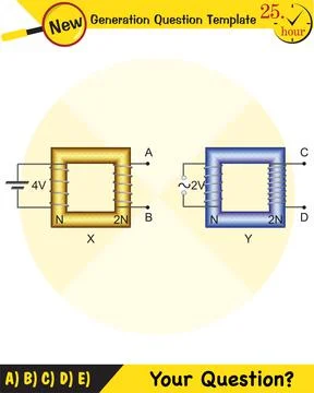 Alternating current and transformer Stock Illustration