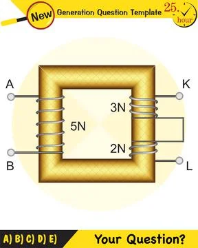 Alternating current and transformer Stock Illustration
