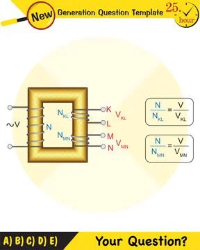 Alternating current and transformer Stock Illustration