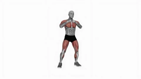 Alternating hamstring curl with punch fitness exercise workout animation male mu 库存影片 243981453