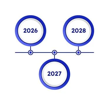 Alternating horizontal timeline infographic 3 steps Illustrazione stock