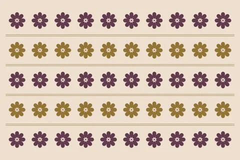 Alternating rows of bold plum and ochre flower motifs bring a warm vintage .. Illustrazione stock