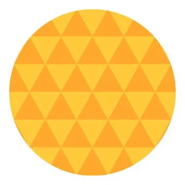 Alternating triangle mosaic pattern round vector graphic design element Ilustración de archivo