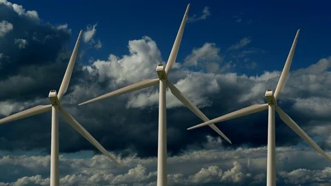 Alternativ Climate Friendly Electric Wind Energy Power Stock Footage 86861990