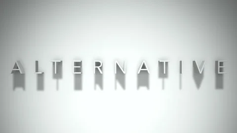 Alternative 3D title animation with shadows on a white background Stock Footage 296530029