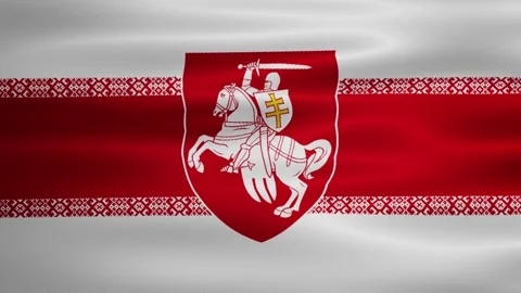 Alternative Belarusian flag Video stock 138542577
