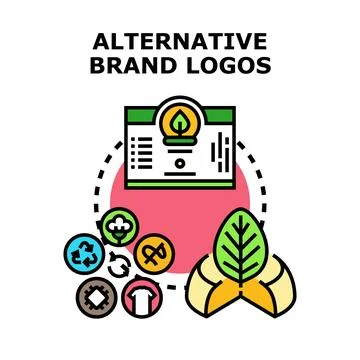Alternative brand logos for sustainable development Stock Illustration