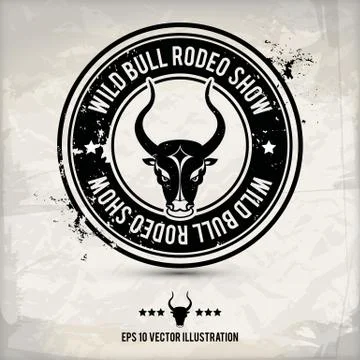 Alternative bull stamp Stock Illustration