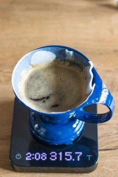 Alternative coffee brewing in Dripper Stock Photos