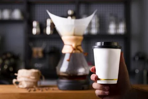 Alternative coffee brewing method Stock Photos