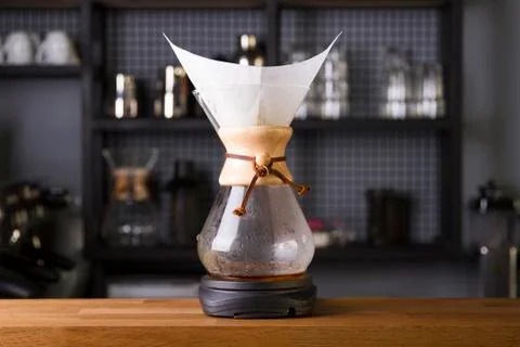 Alternative coffee brewing method Stock Photos