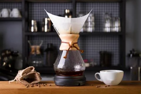 Alternative coffee brewing method Foto stock